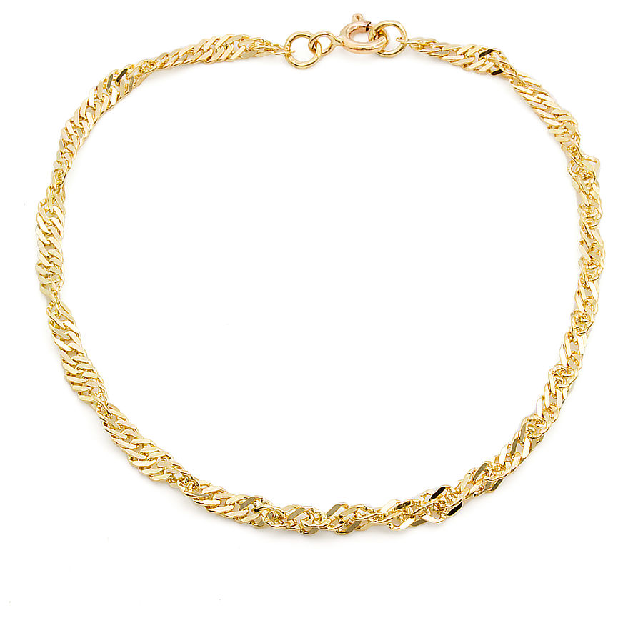 9ct gold curb discount chain bracelet